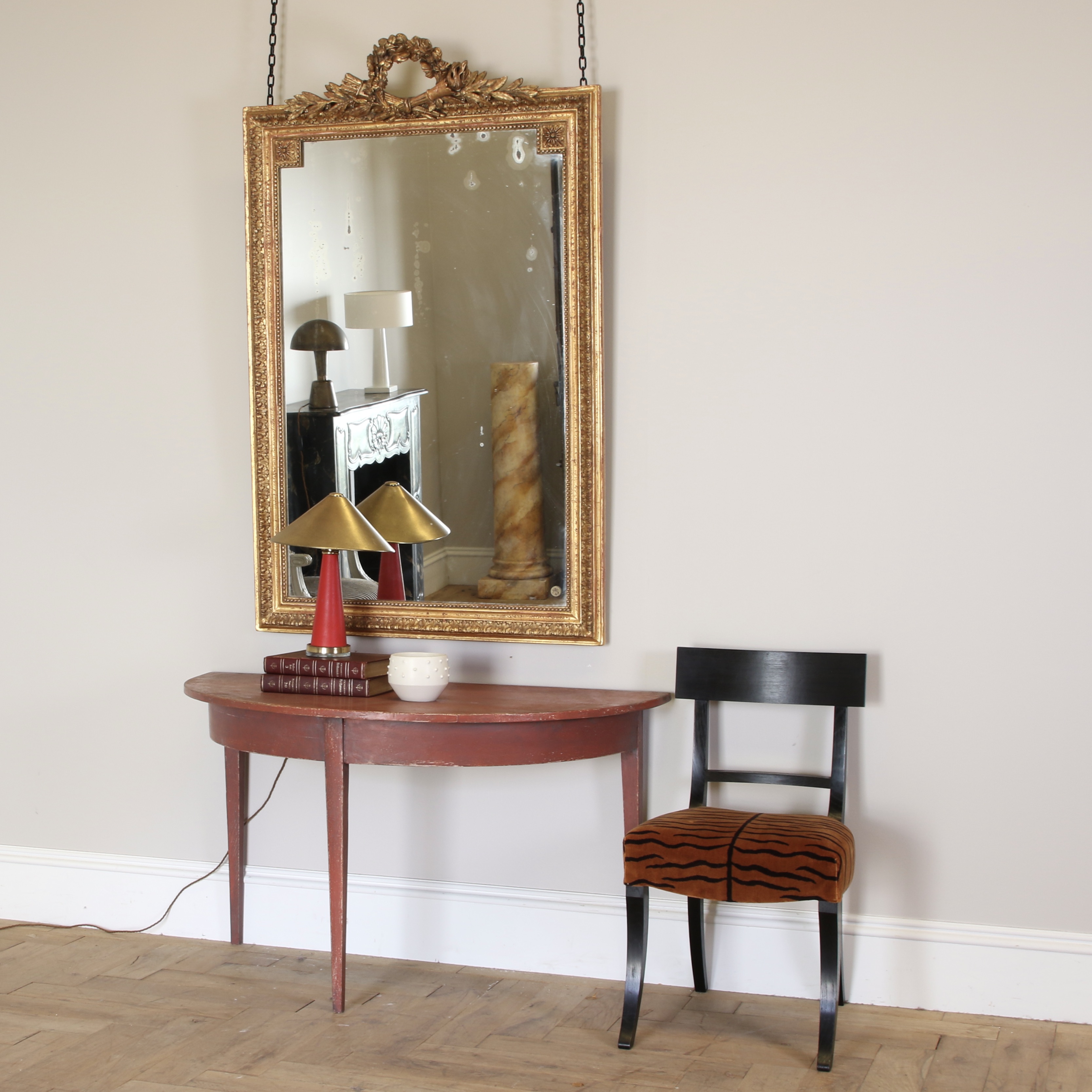 French Crested Mirror 
